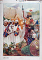 Jerikos erobring - Josvas bok 6.<br>Kunstner: Frank Adams<br>Forlag: Parmanns læremiddelanstalt, Kristiania.                              