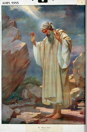 Moses død. 5. Mosebok. 34 kap.