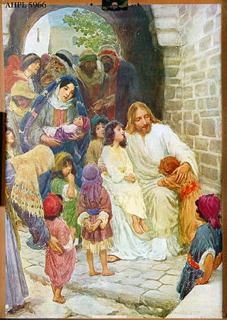 Jesus velsigner de små barna