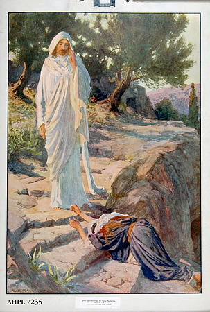 Jesus aapenbarer sig for Maria Magdalena