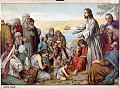 Beskrivelse: Jesus velsigner barna<br>Kunstner: C. Schmauk<br>Forlag: Olaf Norli Bokhandel/skolemateriell                              