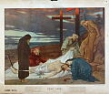 Beskrivelse: Jesu død<br>Kunstner: Julius Kronberg. Årstall 1901<br>Forlag: Olaf Norli Bokhandel/skolemateriell                             