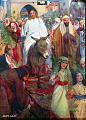 Jesus forteller lignelser<br>Kunstner: W.H. Margetson<br>Forlag: Ukjent                             