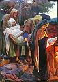 Beskrivelse: Jesus bæres til graven<br>Kunstner: Tauch?<br>Forlag:                               
