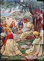 Jesus åpenbarer seg for disiplene i Galilea<br>Kunstner: R. Payton Reid A.R.S.A.<br>Forlag: Ukjent                              