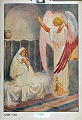 Beskrivelse: Marie bebudelse, Lukas 1, 26 - 30<br>Kunstner: W.H.Margetson<br>Forlag: Parmanns Læremiddelanstalt, Kristiania                             