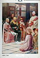 Beskrivelse: Jesus som barn i tempelet<br>Kunstner: Walter G. Grieve<br>Forlag: Parmanns Læremiddelanstalt, Kristiania                             