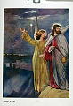 Beskrivelse: Jesu fristelse <br>Kunstner: Ukjent<br>Forlag: Parmanns Læremiddelanstalt, Kristiania                             