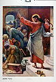 Beskrivelse: Jesus renser tempelet, Johannes 2, 13-22<br>Kunstner: <br>Forlag: Parmanns Læremiddelanstalt, Kristiania                             