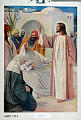 Jesus oppvekker enkens sønn, Lukas 7, 11-17<br>Kunstner: Grenville Manton<br>Forlag: Parmanns Læremiddelanstalt, Kristiania                             