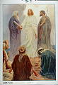 Beskrivelse: Jesus forklarelse paa bjerget. Lukas 9. 28-36<br>Kunstner: W.H. Margetson<br>Forlag: Parmanns læremiddelanstalt, Kristiania                              