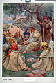 Beskrivelse: Jesus lærer sine disipler at bede. Lukas 11, 1 - 13<br>Kunstner: R. Payton Reid A.R.S.A. Årstall 1906<br>Forlag: Parmanns læremiddelanstalt, Kristiania                              