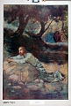Beskrivelse: Jesus i Getsemane.<br>Mattæus 26, 36-56<br>Kunstner: W.H. Margetson. Årstall 1907<br>Forlag: Parmanns læremiddelanstalt, Kristiania                            