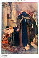 Jesus i Getsemane.<br>Mattæus 26, 36-56<br>Kunstner: W.H. Margetson<br>Forlag: Parmanns læremiddelanstalt, Kristiania                            