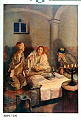 Beskrivelse: Jesus og de to diciple i Emaus.<br>Lukas 24, 13-35<br>Kunstner: Simon Harmon Vedder<br>Forlag: Parmanns læremiddelanstalt, Kristiania                              
